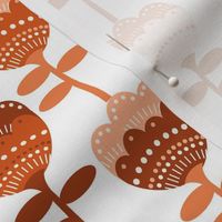 MED -  70s flower fabric - flower fabric, 70s fabric, retro floral, retro wallpaper, 70s wallpaper, - white