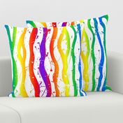 rainbow painted zebra stripe