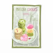 Green Tea Cookies Recipe Tea Towel / Green