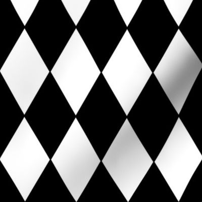 Harlequin Diamonds ~ Black & White 2" width