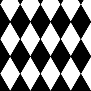 Harlequin Diamonds ~ Black & White 4" width