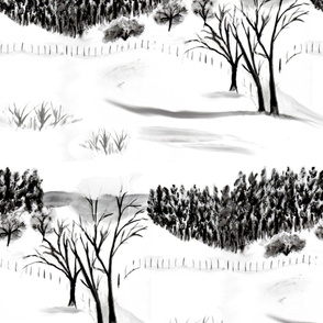 Painted Winter Trees 6
