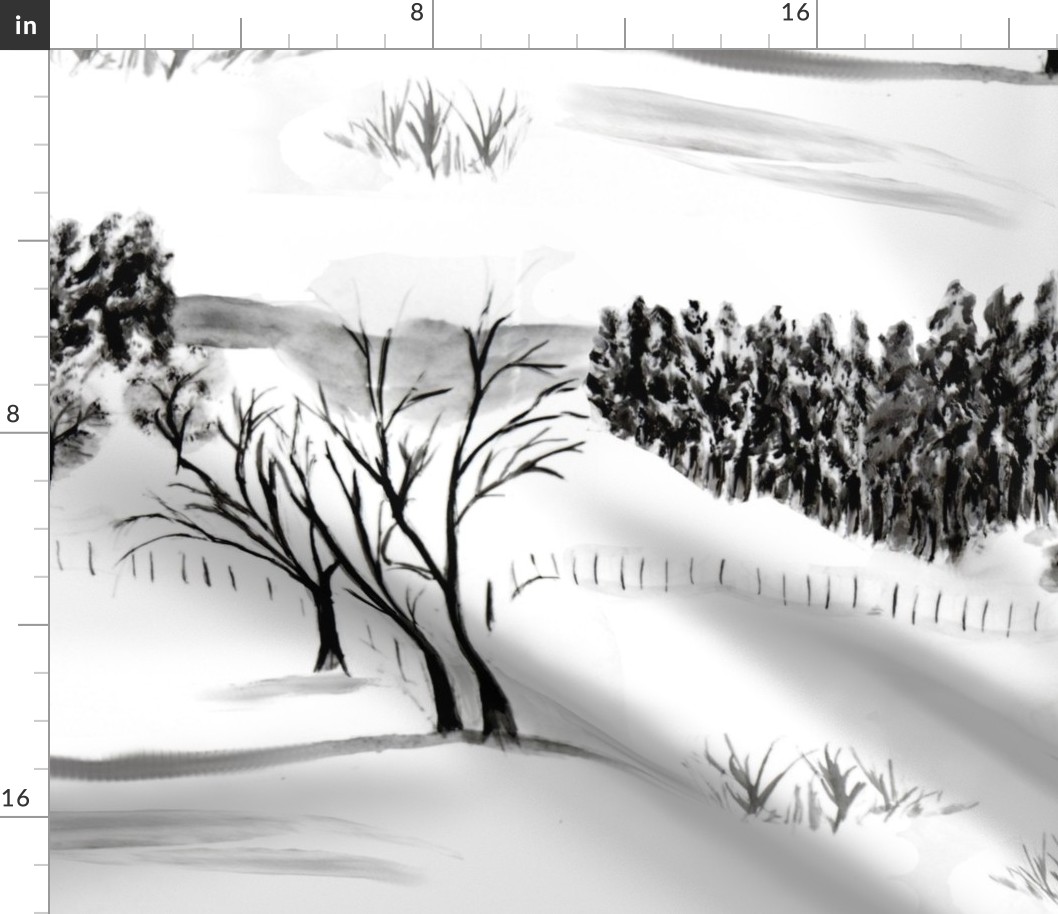 Painted Winter Trees 6