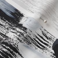 Paint strokes geo black white Wallpaper