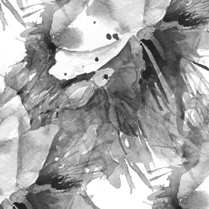 Wild Roses B&W Painterly