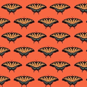 swallowtail butterfly fabric - butterflies fabric, butterfly design, swallowtail butterflies, lepidoptery fabric - orange
