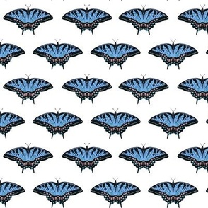 swallowtail butterfly fabric - butterflies fabric, butterfly design, swallowtail butterflies, lepidoptery fabric - blue