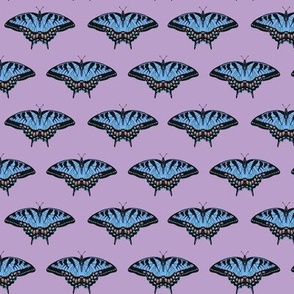 swallowtail butterfly fabric - butterflies fabric, butterfly design, swallowtail butterflies, lepidoptery fabric - purple and blue