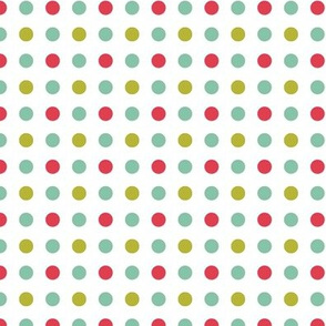 Polkadots| Pink Green Blue Dot|Whimsy FloralRenee Davis