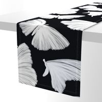 Painterly Butterflies, Black and White