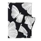 Painterly Butterflies, Black and White