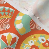 Art Deco Flapper Fans - Sunshine