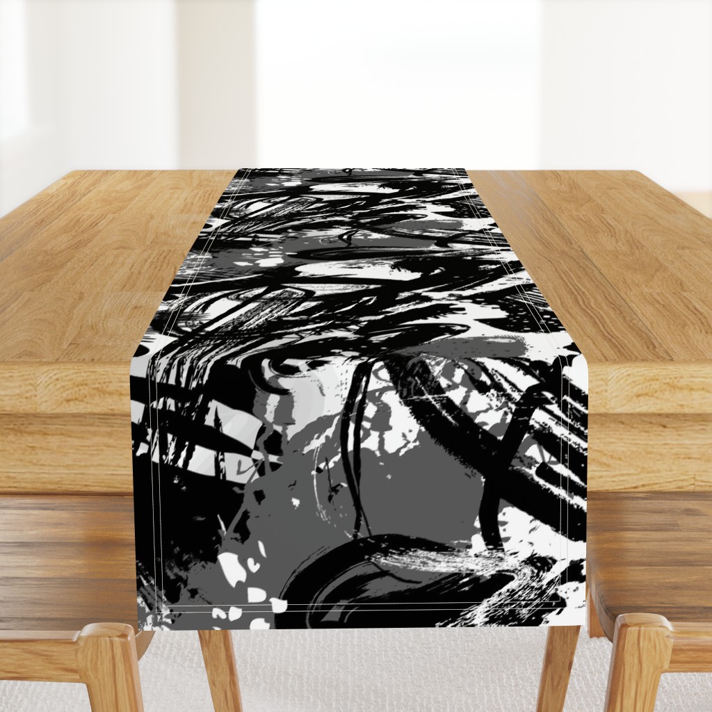 Black + White Abstract Painting
