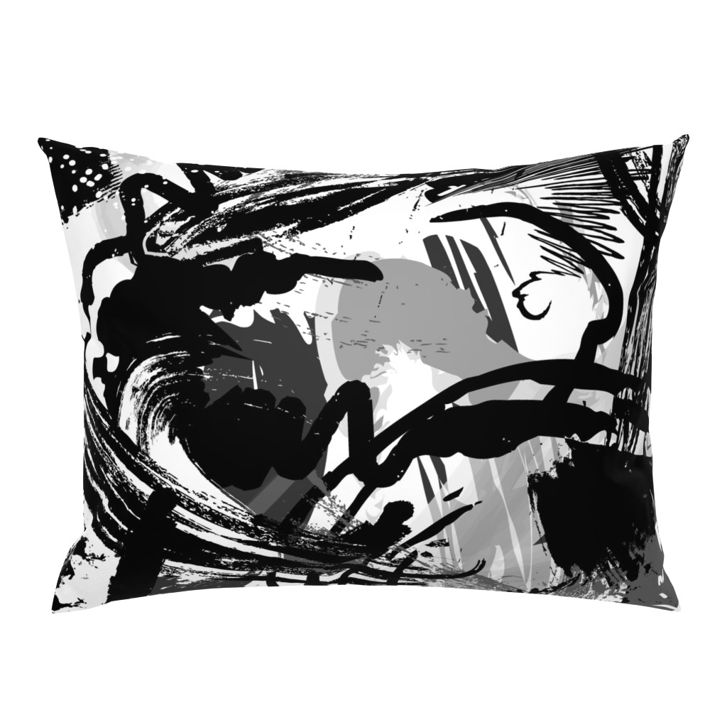 Black + White Abstract Painting