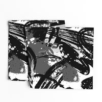 Black + White Abstract Painting