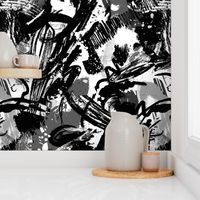 Black + White Abstract Painting