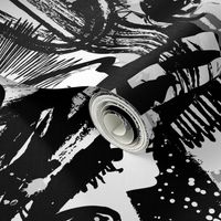 Black + White Abstract Painting