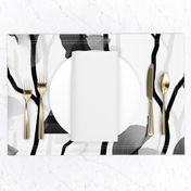 Modern Vine Simple -- Black White Slate Grey Minimalist Design -- Large Scale -- 21.05in x 42.11in repeat -- 228dpi (66% of Full Scale)