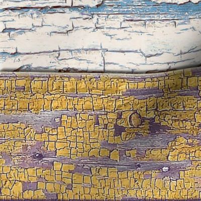 Reclaimed Boat Wood Random Tiles Purple Yellow Blue White Rust Orange L H