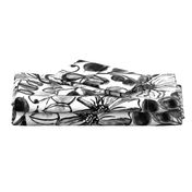 Black & White Painted Floral - Large Version 