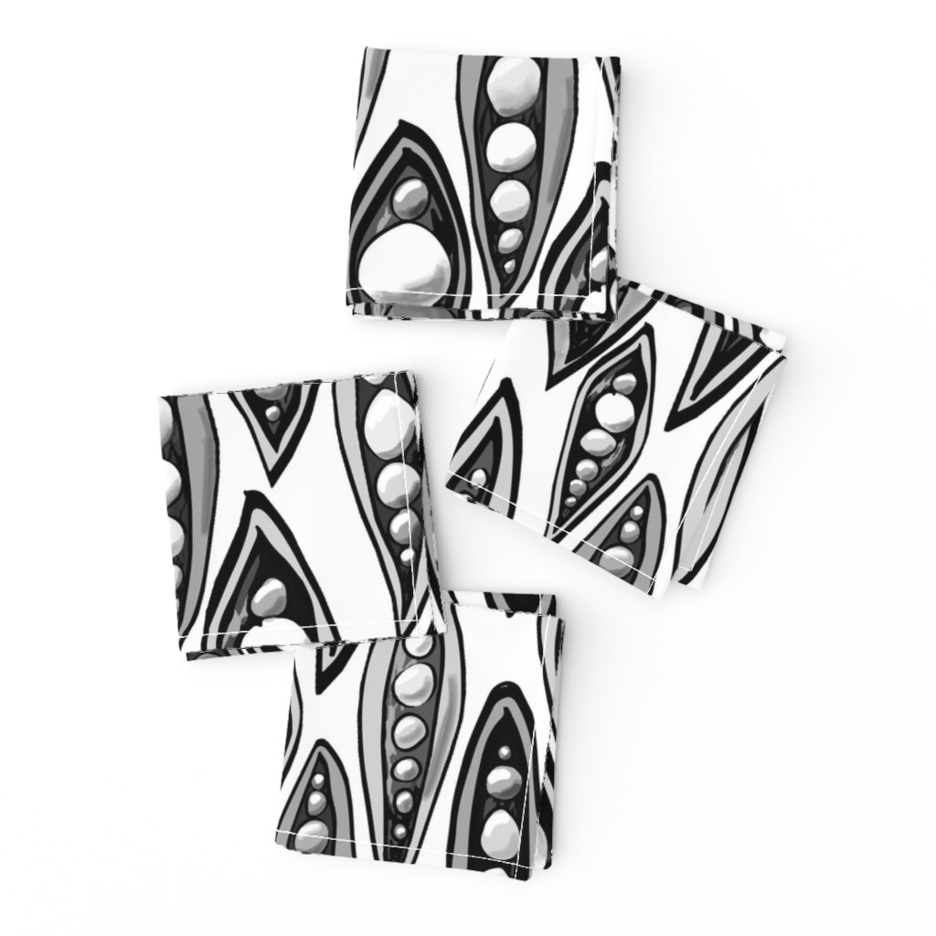 black and white pea pods | large