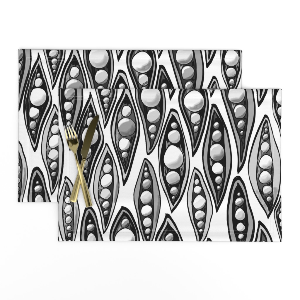 black and white pea pods | large