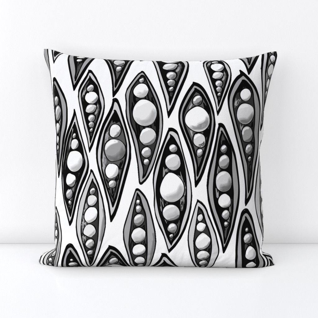 black and white pea pods | large