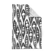 black and white pea pods | large