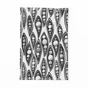 black and white pea pods | large