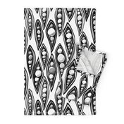 black and white pea pods | large