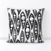 black and white pea pods | large