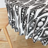 black and white pea pods | large