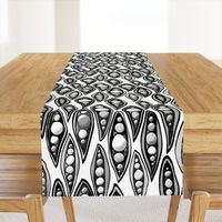 black and white pea pods | large