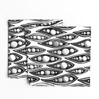 black and white pea pods | large