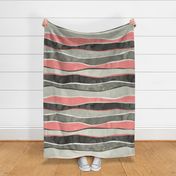 Landscape Pink and Gray Stripes / Large Scale