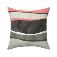 Landscape Pink and Gray Stripes / Large Scale