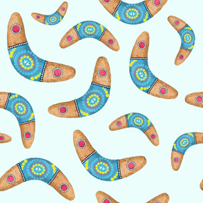 Boomerang pattern light blue