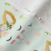 Bunnies and Spring Florals // Hint of Green