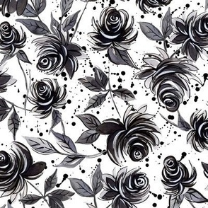 Inky Rose / Black and white