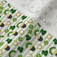 TINY - st patricks day fabric - st pattys day, green rainbow, rainbow fabric, lucky fabric, irish fabric - green stripe