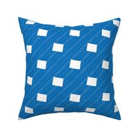 Wyoming State Shape Pattern Blue and White Stripes