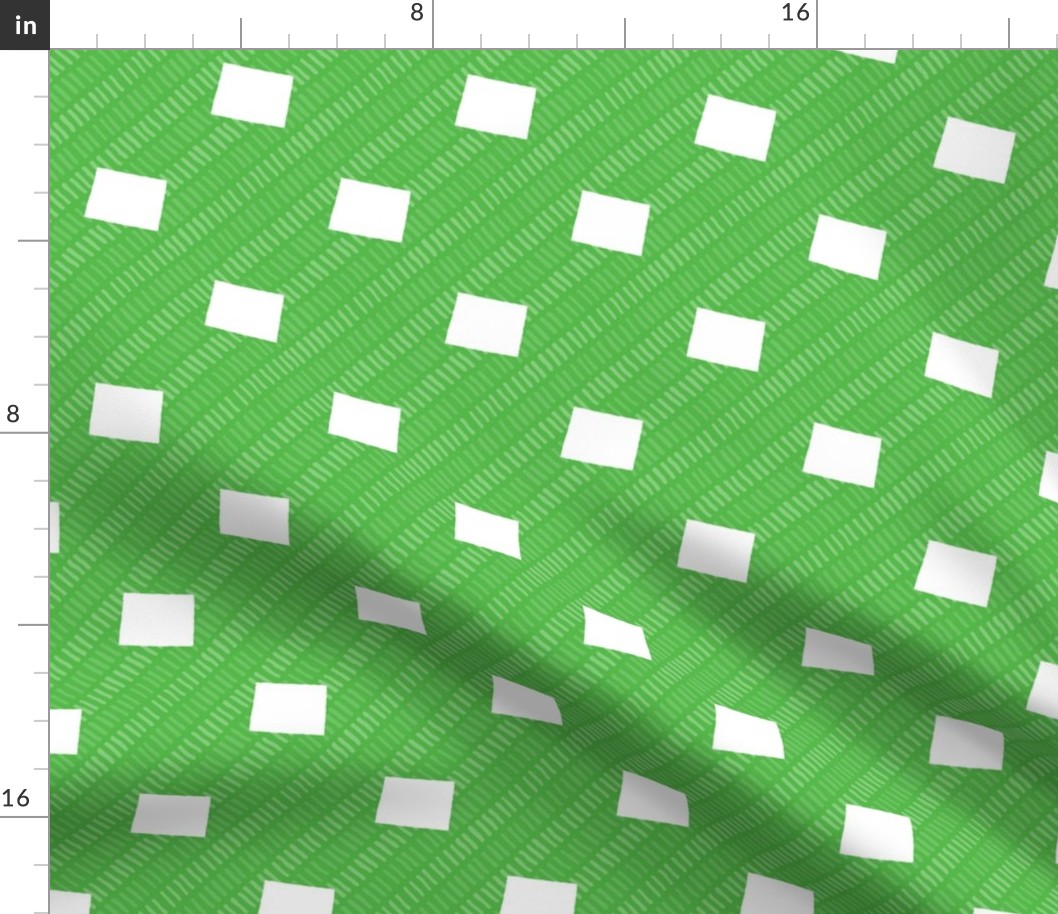 Wyoming State Shape Pattern Lime Green and White Stripes