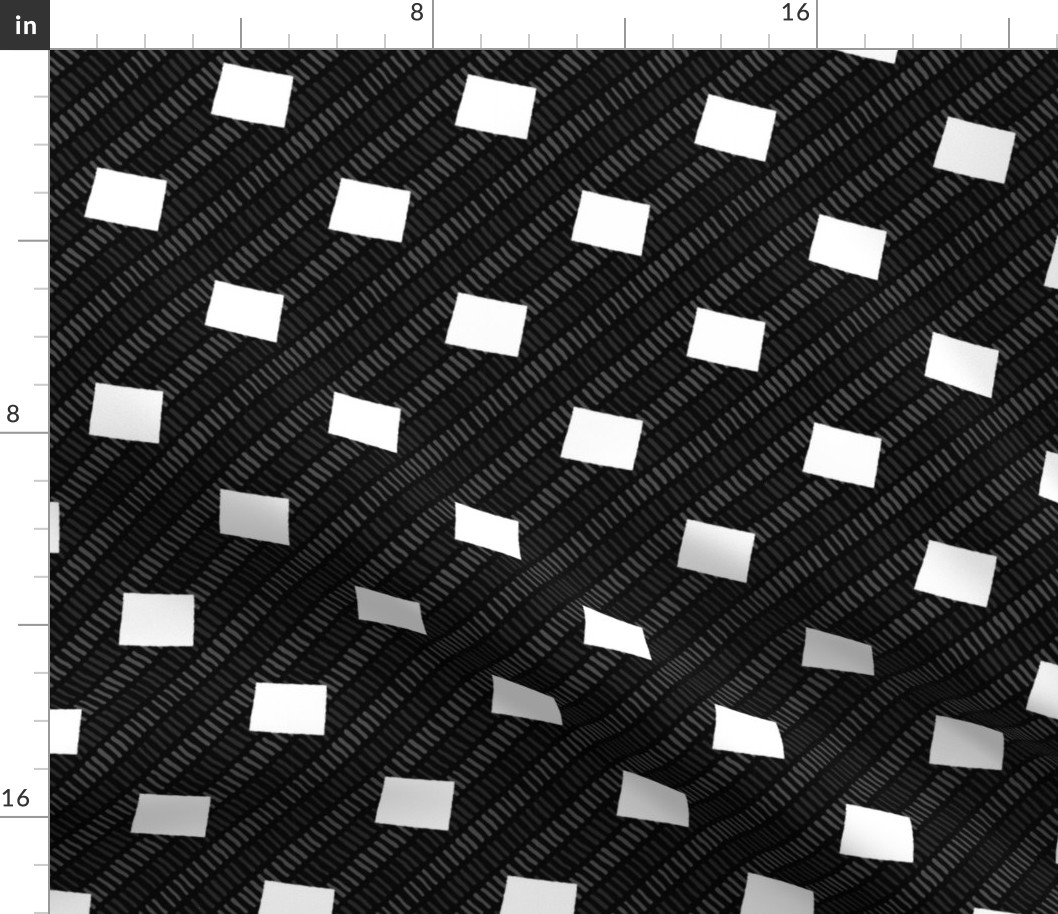 Wyoming State Shape Pattern Black and White Stripes