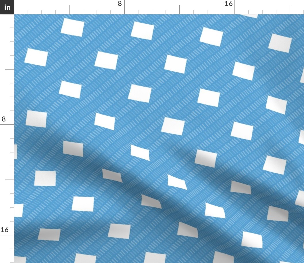 Wyoming State Shape Pattern Light Blue and White Stripes