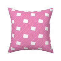 Wyoming State Shape Pattern Pink and White Stripes
