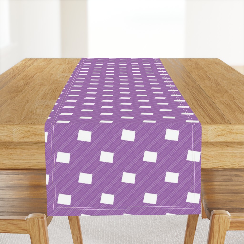 Wyoming State Shape Pattern Purple and White Stripes
