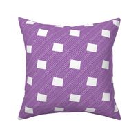 Wyoming State Shape Pattern Purple and White Stripes