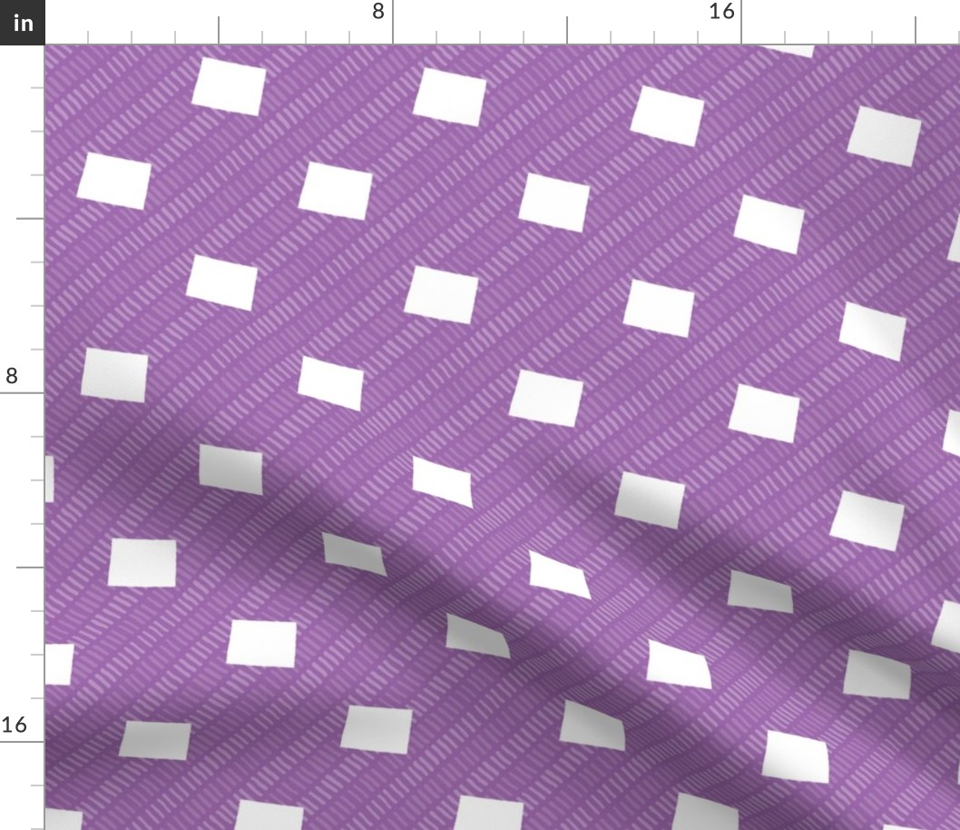 Wyoming State Shape Pattern Purple and White Stripes