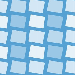 Wyoming State Shape Pattern Light Blue and White