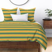 SMALL 1/2" 70s stripe fabric - retro stripes fabric, 70s fabric, retro rainbow fabric, stripes fabric - orange